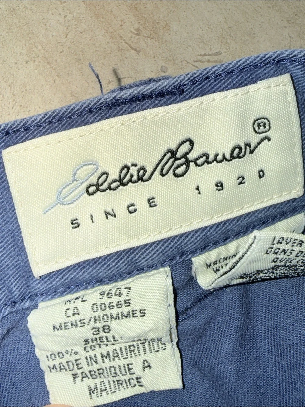 Eddie Bauer Navy Blue Flat Front Chino Shorts